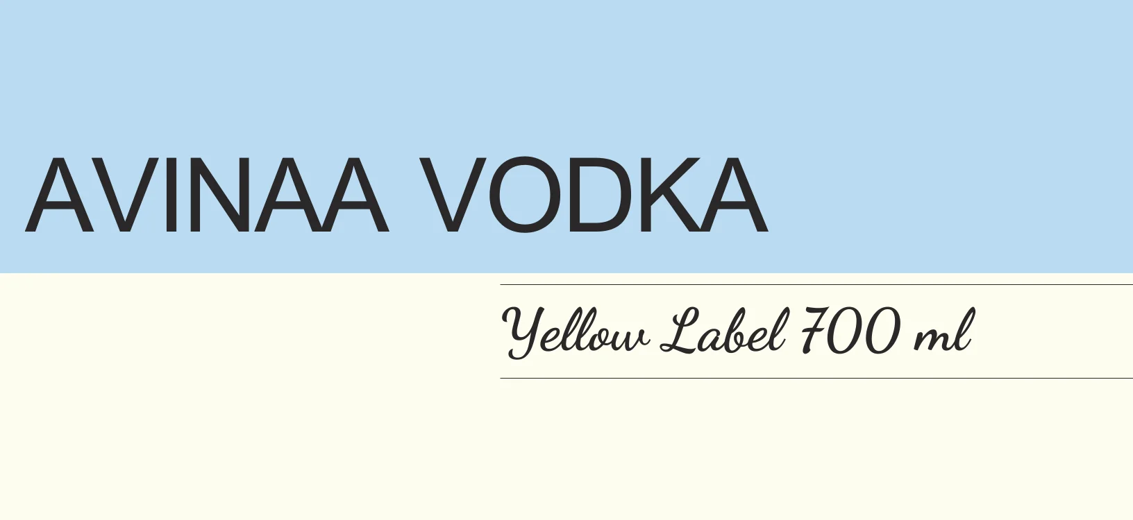 Premium Vietnamese Vodka AVINAA 3A In Bottle Packaging Alcohol strength