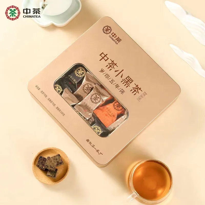 HN31 wholesale factory price negotiable cha mini individual package 240g per box cha hunan golden flower  chinese Dark Tea