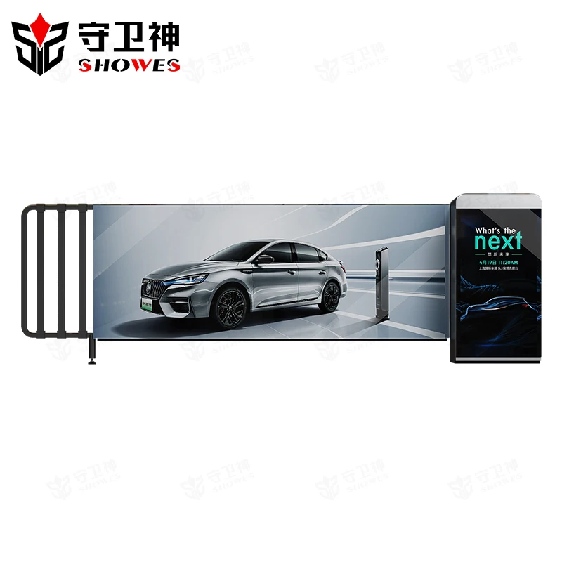 Shouweishen Unattended License Plate Recognition Access Control Lift Barrier Gate for Car Parking Lot with Advertising Features