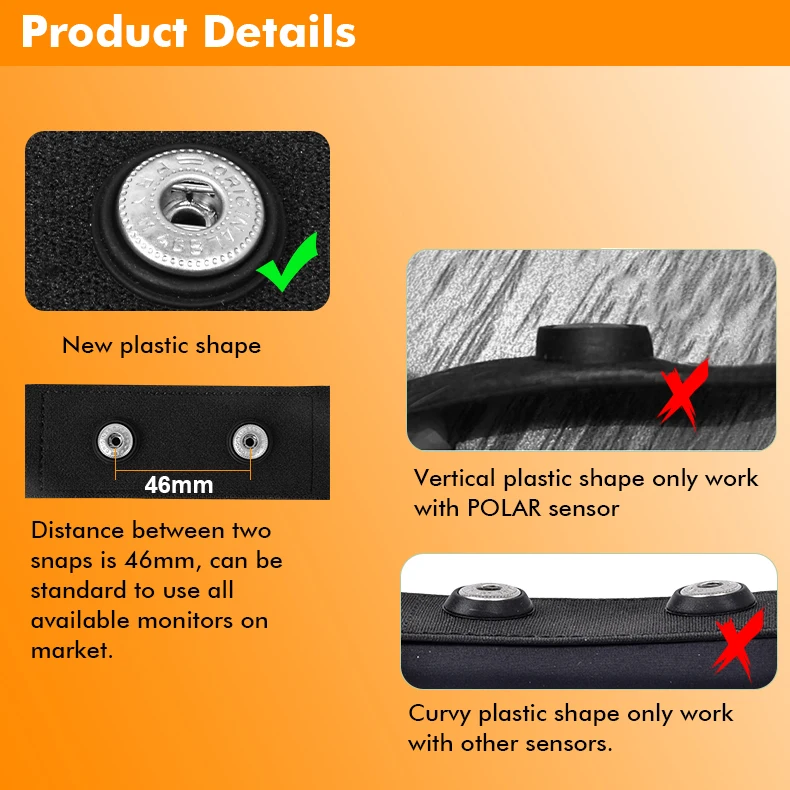 Custom Logo Heart Rate Strap Adjustable Horse Heart Rate Belt Work With Popular HR Monitors