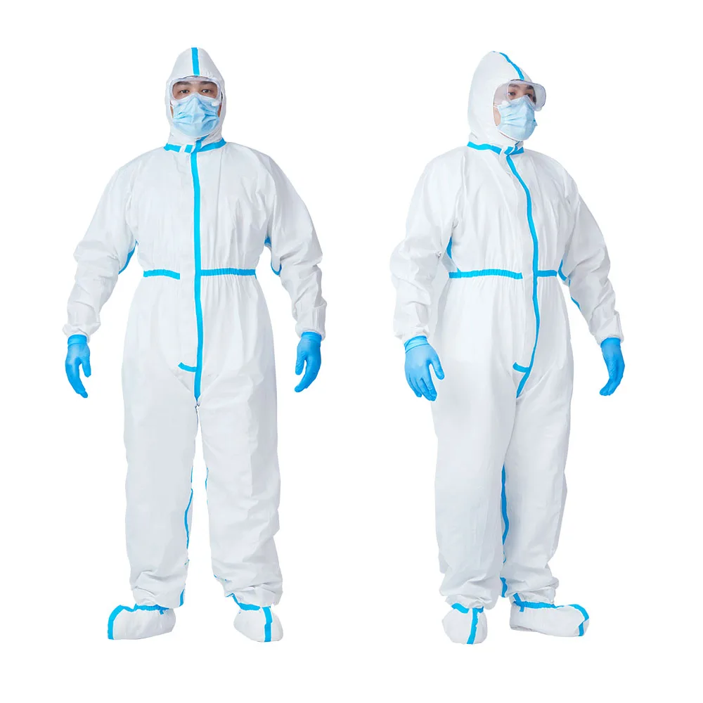 Rhycom Нетканая комбинезон из микропористого материала защита водонепроницаемый комбинезон с капюшоном