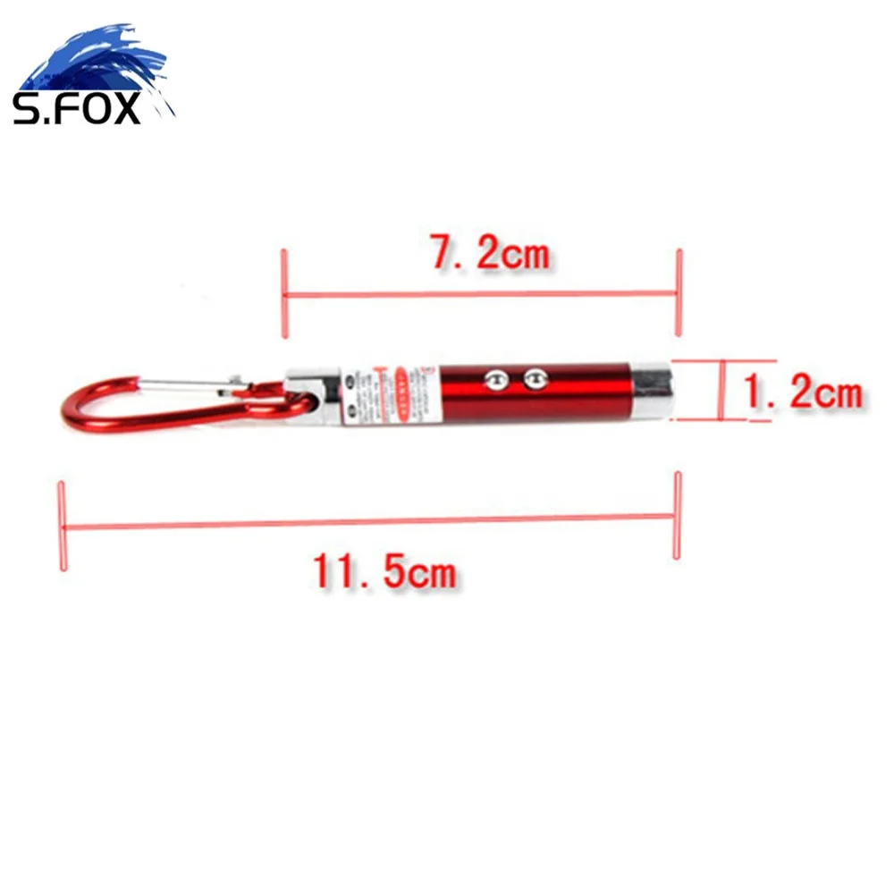 Factory Promotion Gift Red Laser UV Light White Light Carabiner Keychain Hock Laser Pointer Flashlight