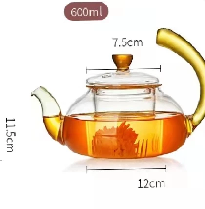 The tea pot can heat the steam of the glass bubble teapot to boil tea health pot