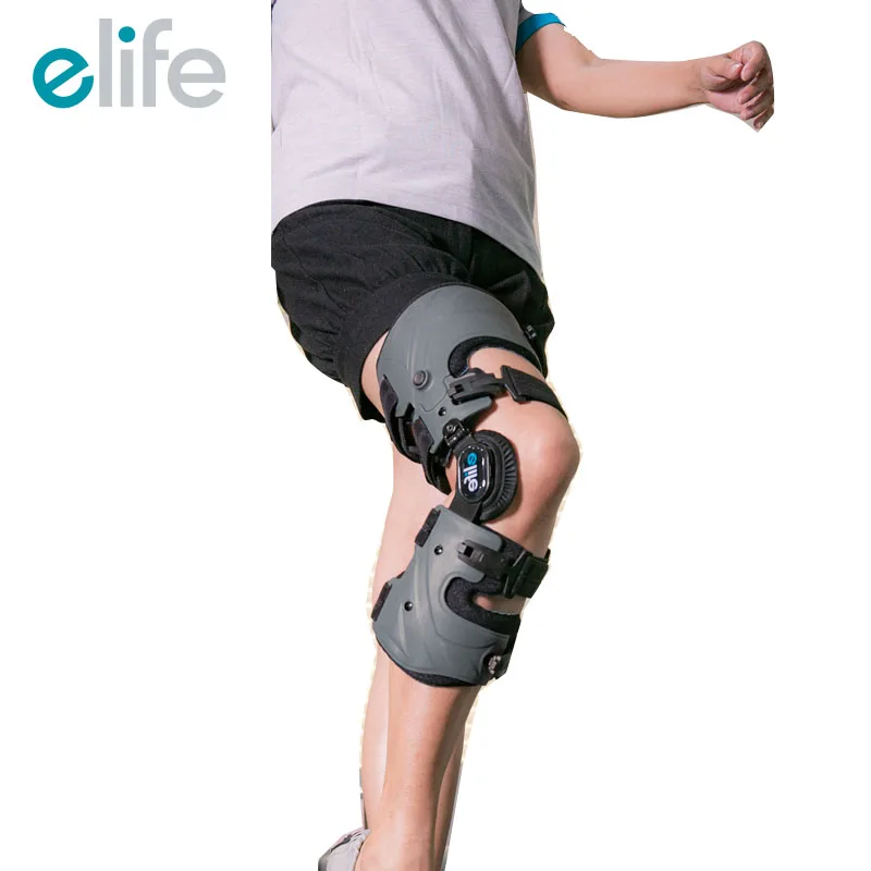 E-Life E-KN045 high quality medical post op orthopedic fixed knee brace osteoarthritis knee braces telescopic oa knee