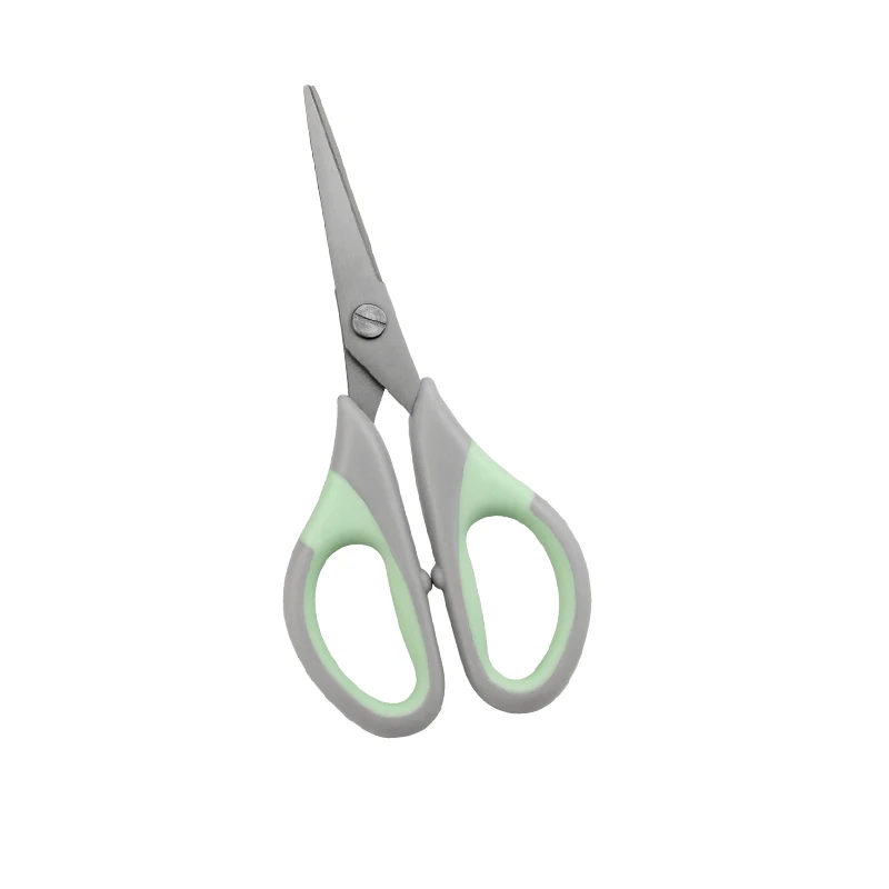 Soft handle stainless steel blade household and office stationery scissors