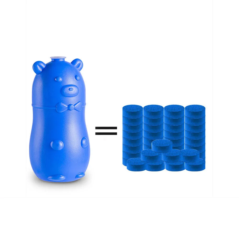 Очиститель для туалета, очистка бутылок, дезодорирующие Ароматические голубые пузырьки медведя, ароматизированный очиститель для унитаза