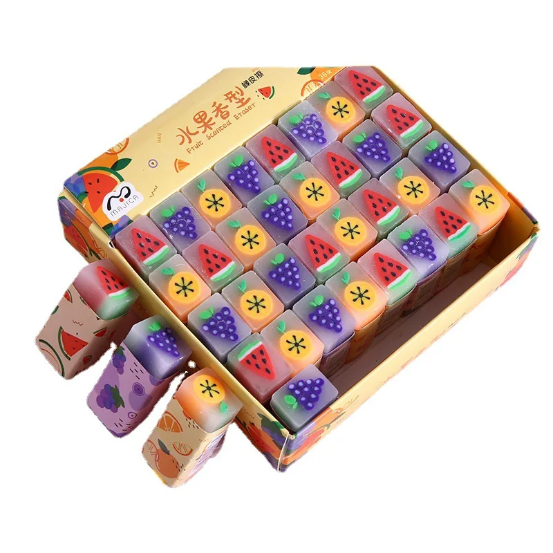 Cute Fruit Erasers Pvc Scented Eraser School Supplies Stationery Gifts Eraser For Children