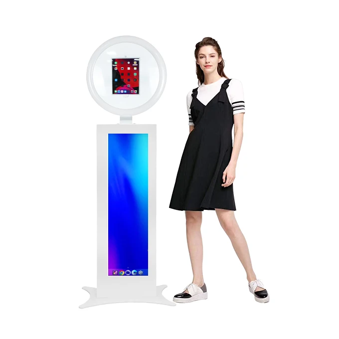 2023 Новый селфи киоск кольцевой светильник для Ipad стенд Led Photo Booth Стенд Портативный Shell с пультом дистанционного