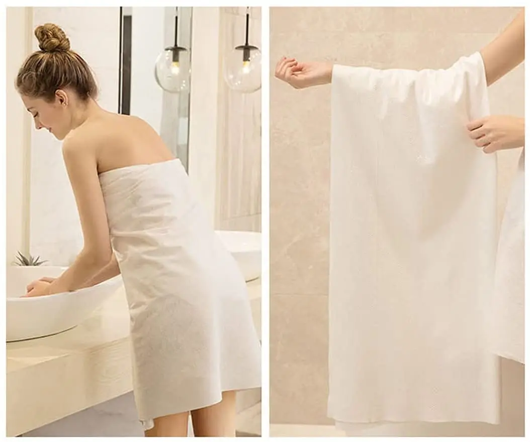 Natural cotton skin friendly lint free hotel spa bath towels disposable washcloth