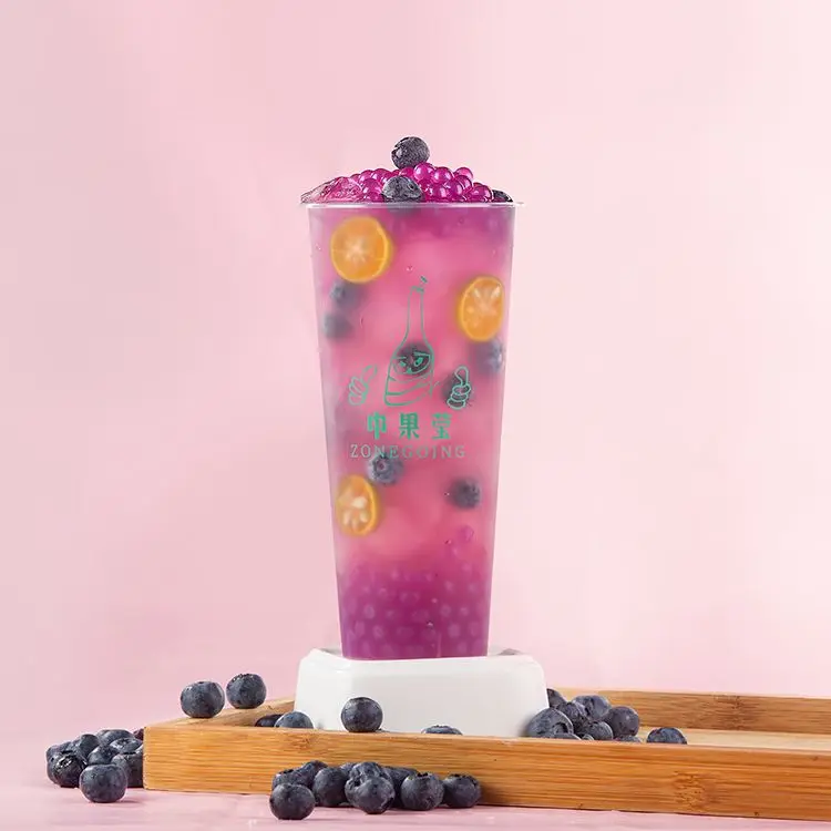 China Made 3kg Round Bubble Tea Raw Material Blueberry Fruit Flavor Burst Beads, Used in Cold Drinks, Cakes and so on