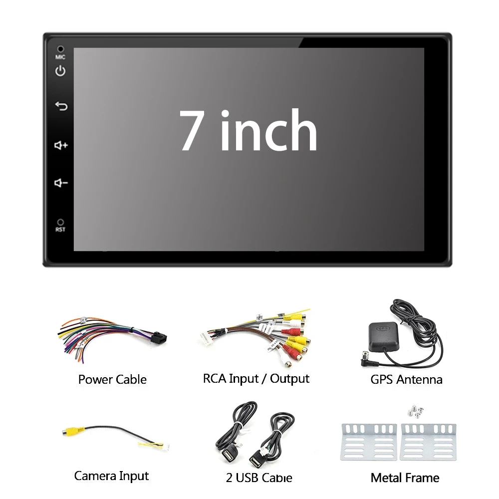 7-дюймовый емкостный экран Автомобильный видео dvd-плеер WIFI GPS и навигация BT FM Универсальное автомобильное радио