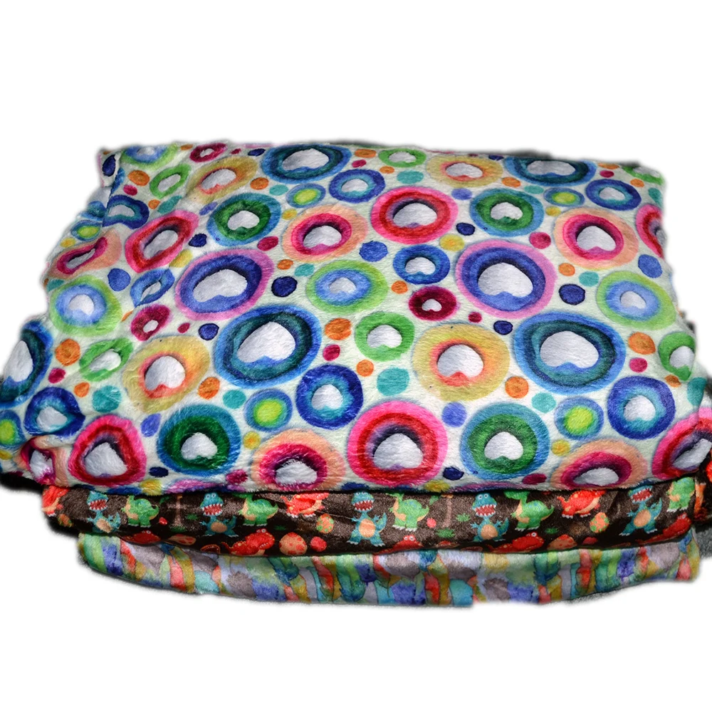 100% Polyester Knit Embossed Minky Dot Super Soft Bubble Chiffon Fabric