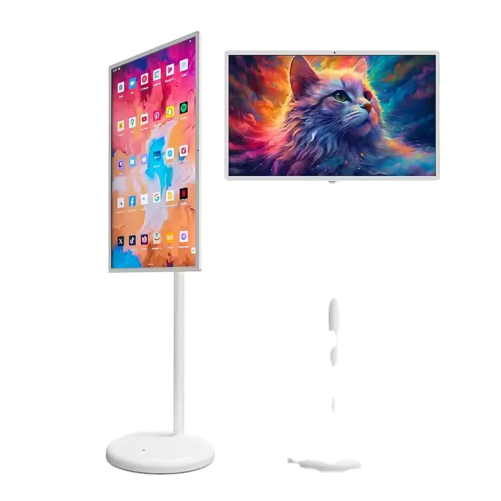 32 Inch Battery-Power Portable Mobile Display Android 12 Tablet Tv In-Cell Touch Screen display lcd advertising Smart Tv