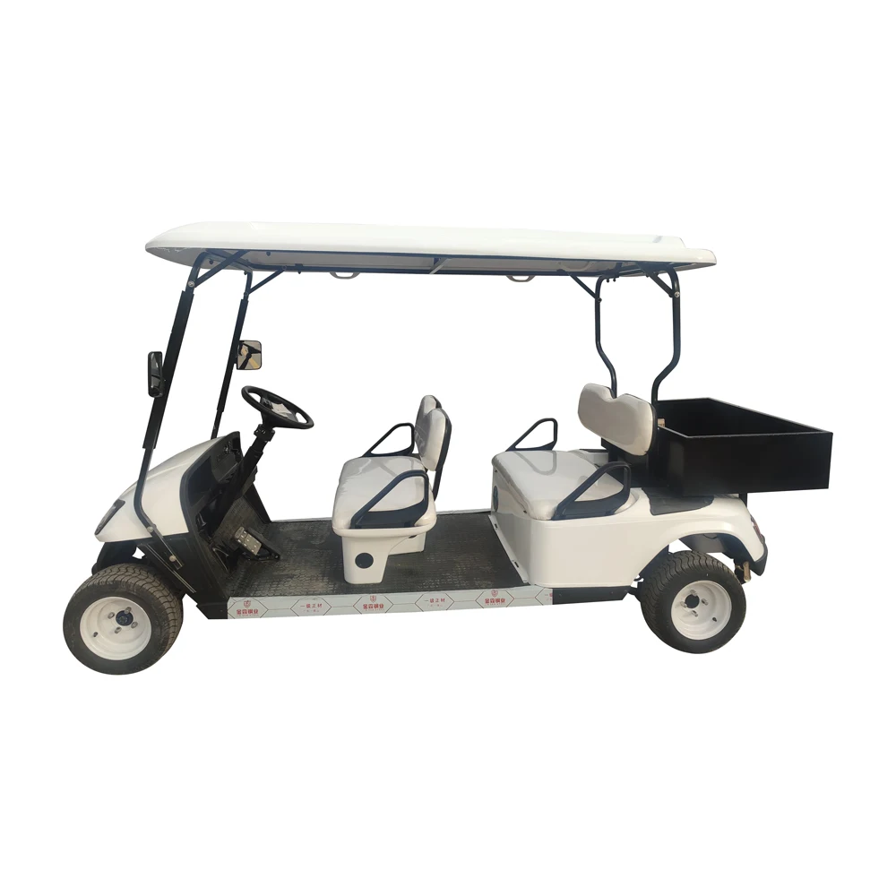 Custom Electric Golf Carts 4 Seaters Motor 48 volts Club Car with Cargo Box