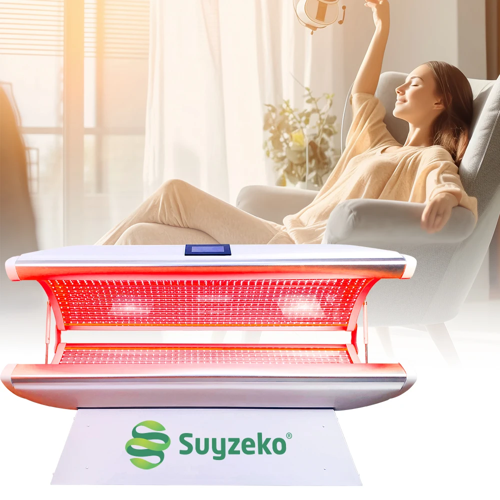 Suyzeko Free Logo Customize Increased Blood Circulation 660nm 850nm LED Light Pod Red NIR Infrared Light Therapy Bed for Clinic