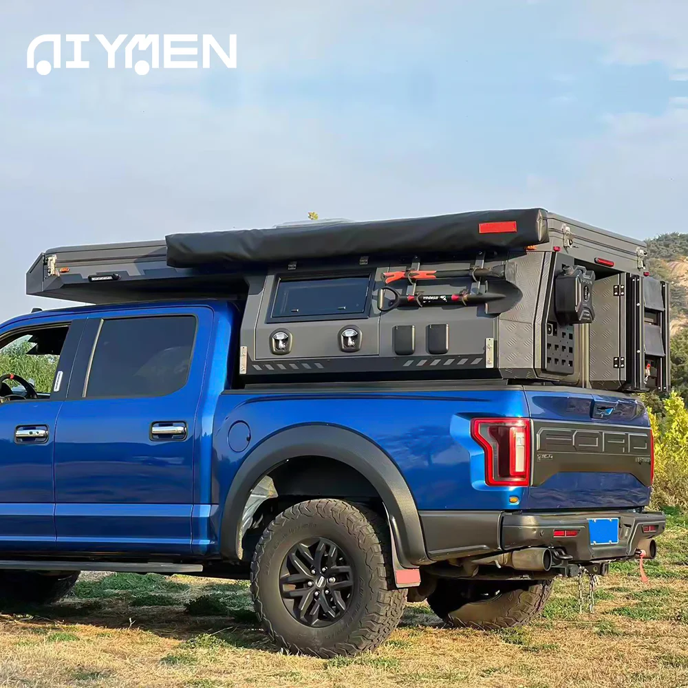 Slide-On Camper Body Expedition 4x4 Pop-Up Overland Slide-In Pickup Folding Shell Camper Tent Fold out Truck Campers