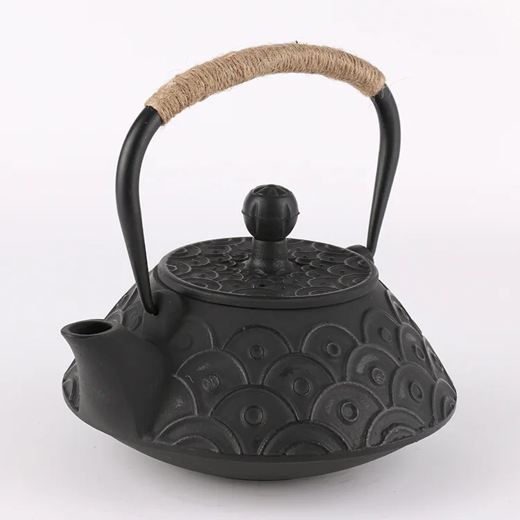 Cast Iron Teapot, Japanese Tetsubin Tea Kettle with Infuser for Loose Tea - Stovetop Safe Coated with Enameled Interior