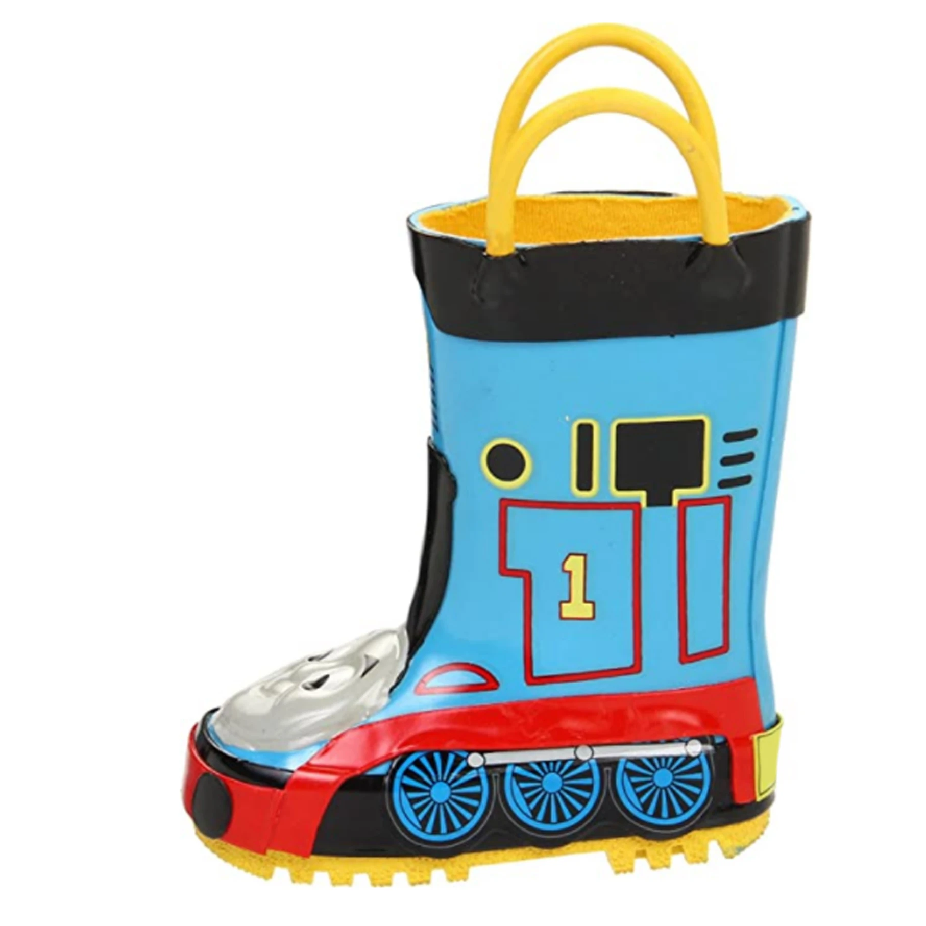 Cartoon  Children Fashion Rubber  Wellied Boots with Cotton Lining Kids Rain Boots