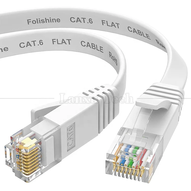 OEM 1m 5m 10m UTP FTP Shield Cat5 Cat5e Cat6 Ca6a Cat7 RJ45 Flat Ethernet Patch Network Lan Cable for Router