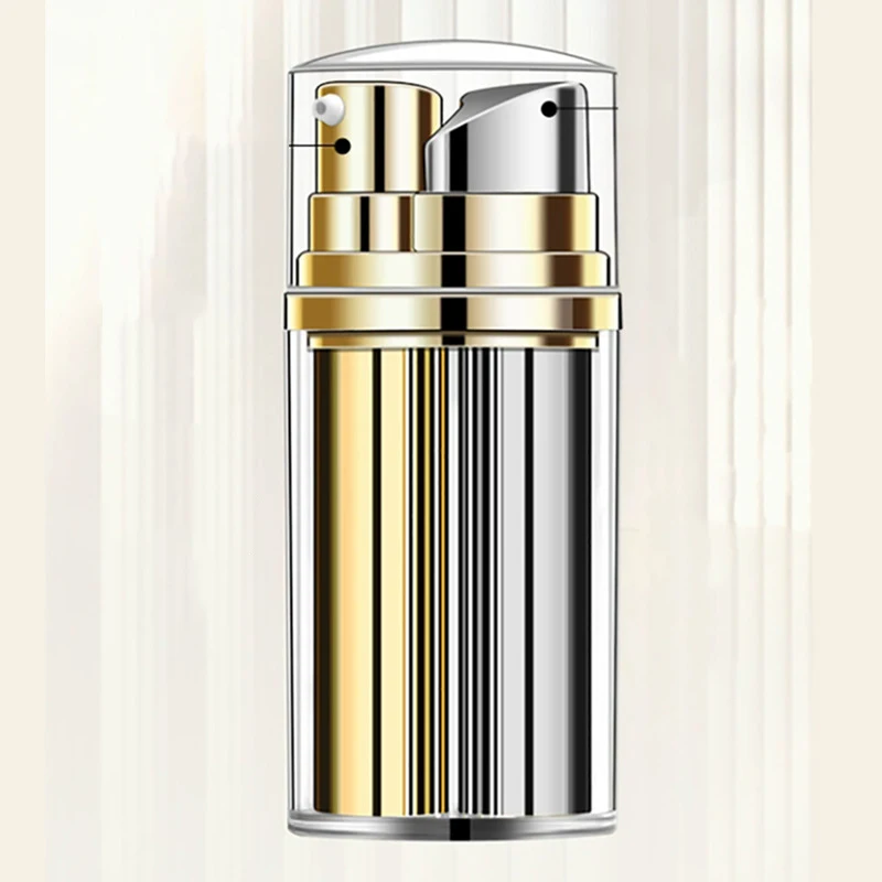 20ml 30ml 50ml Refill Double Tube Plastic Bottle Electroplate Dual Chamber Bottle Airless Lotion Pump Bottle