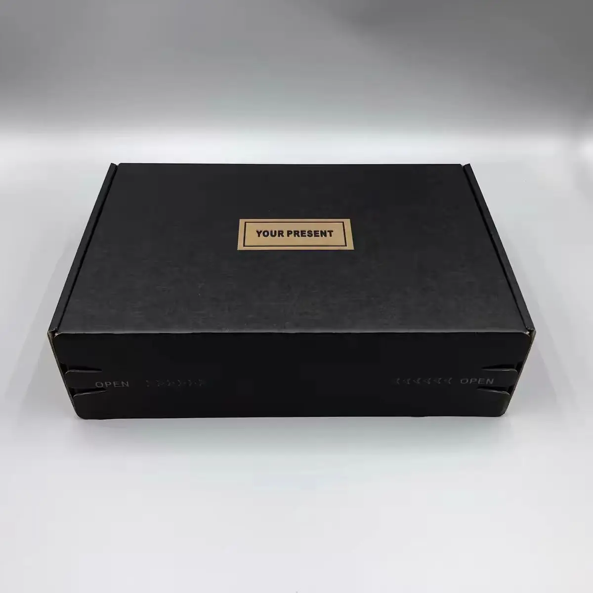 Black tear off design airplane box high-quality packaging box customized LOGO paper express box