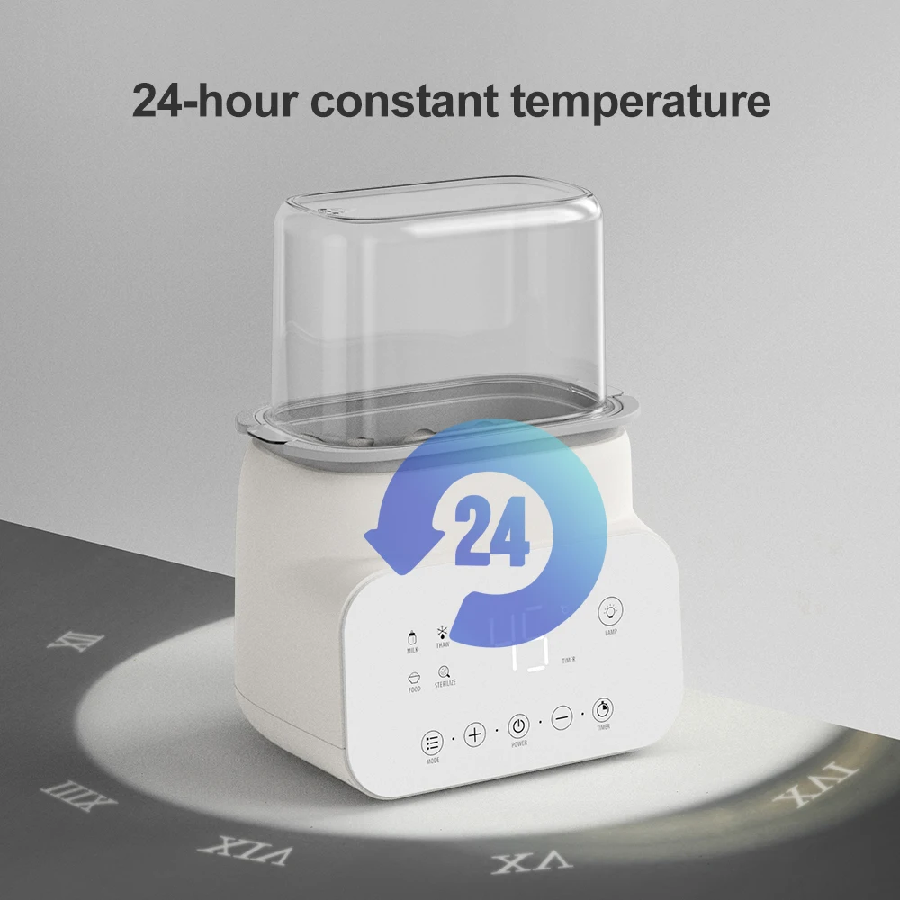 Fast Bottle Warmer 7-in-1 Food Heater&Defrost with LCD Display, Baby Breast Milk Formula Warmer with 24H Temperature ,BPA free.