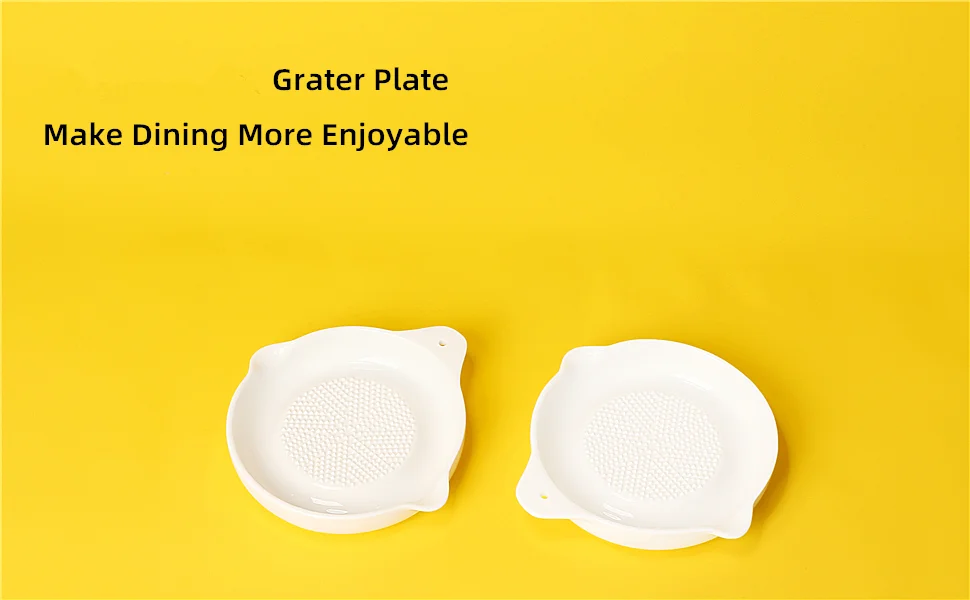 Ceramics Grater Plate for Ginger Porcelain Grater Plate Ceramic Baby Food Grinder Plate for Fruits Vegetables Ginger Garlic