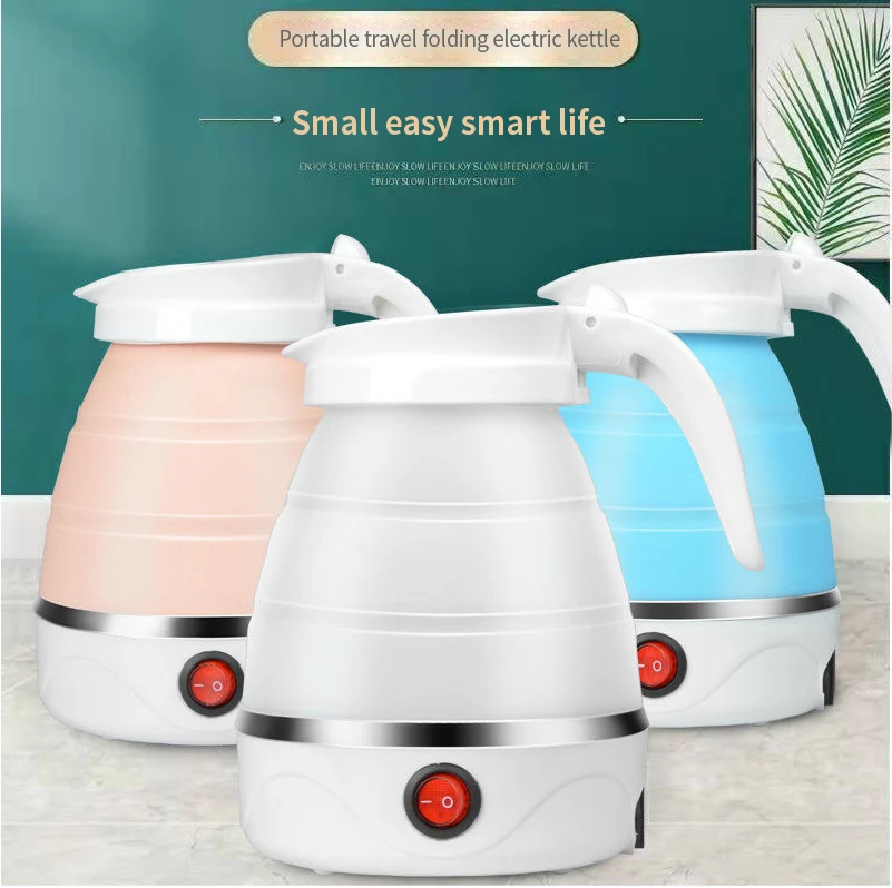 Electric Silicone Kettle Compression Leak Proof Travel Portable Foldable Electric Kettle, 0.6l Small Household