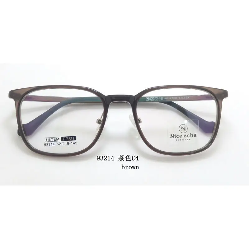 93214 Transparent Frame Glasses Female Myopia Can Be Equipped With Degree Metal Paint Plate