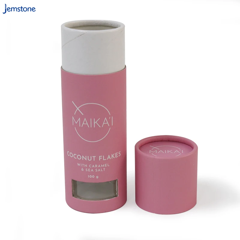 Resealable Bath Salt Packaging Cardboard Cylinder Natural Ocean Sea Salt Cardboard Tube Packaging