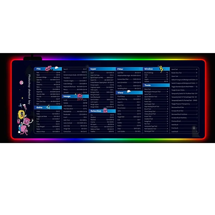 2022 Original Factory rubber RGB gaming Mouse and Keyboard pads best sell mouse pad