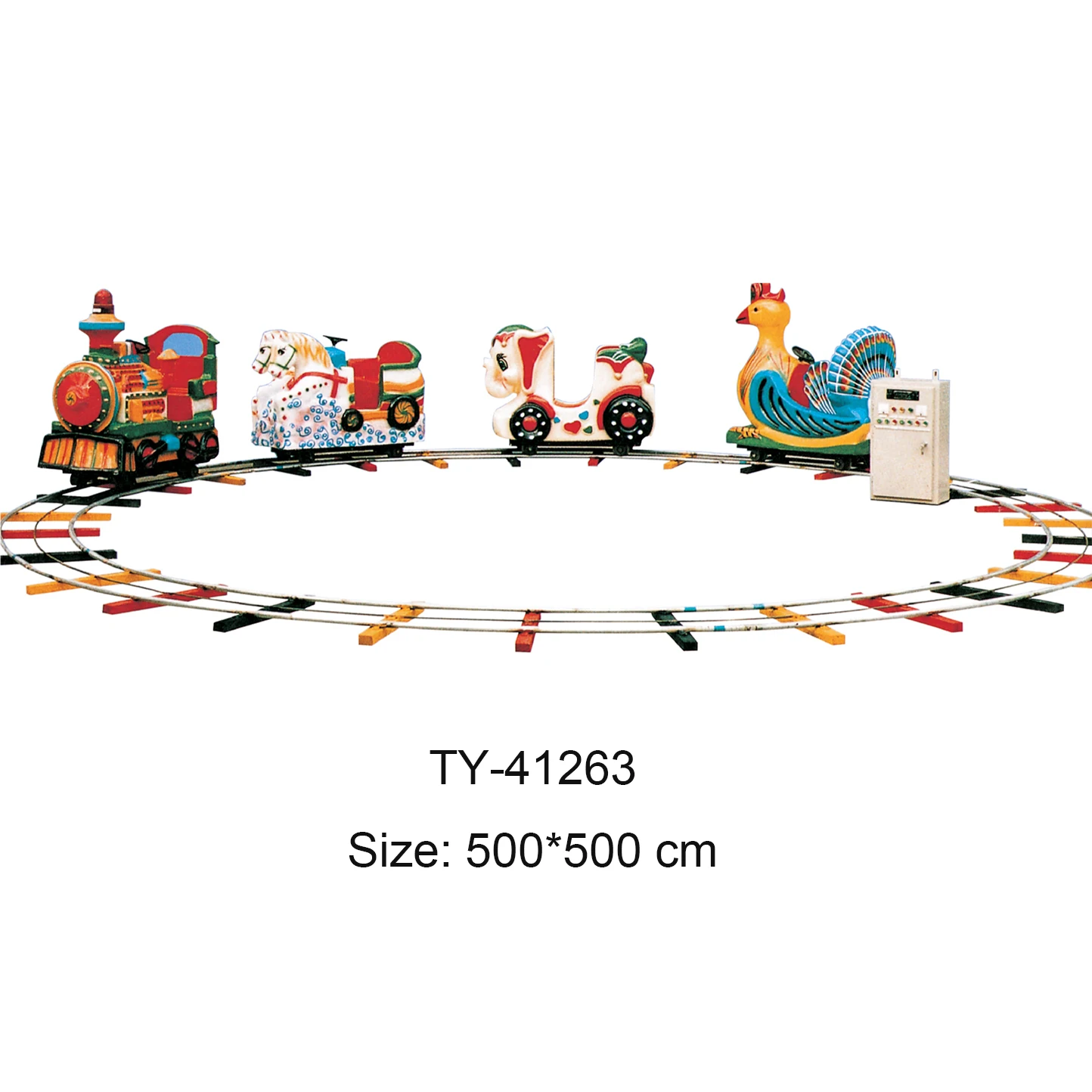 Cheap Price Amusement Park Equipment Children Kids Track Train Electric Trains For Square Park