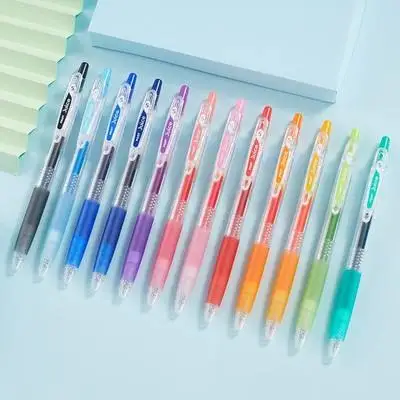 Customized Logo Promotional Gifts Juice Plastic Press Pen Cozy Soft Gel Ink Gel Stylus Tip Ballpoint Pens Ballpoint Pen