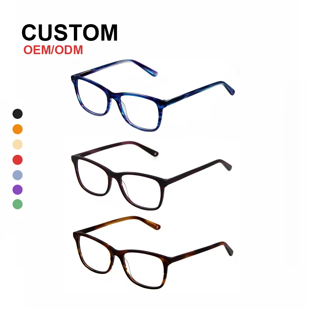 Hot Selling Matt Shine Colorful acetate frame monture de lunette