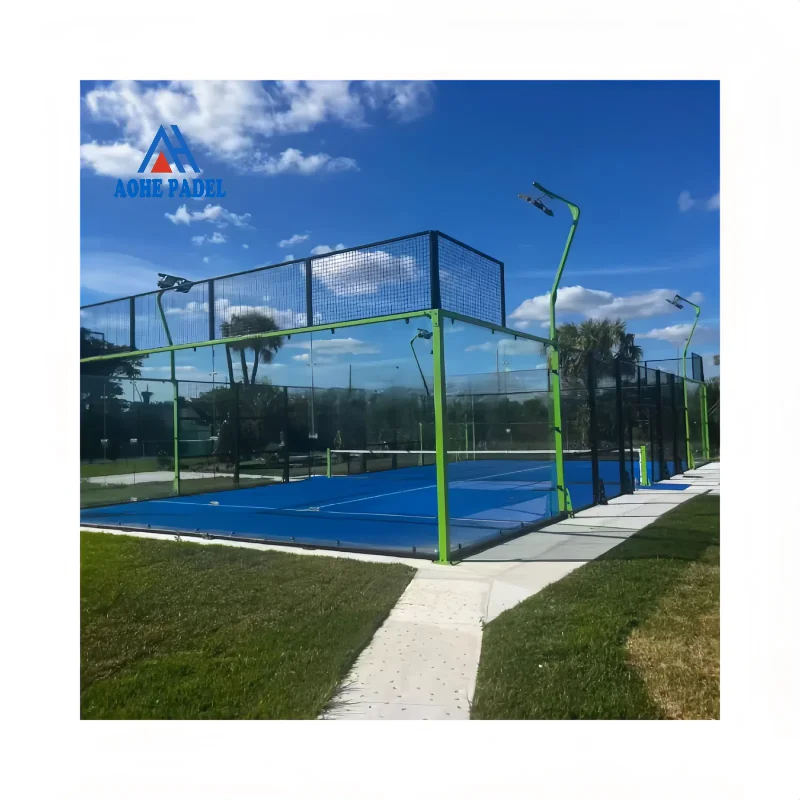 Panoramic Padel Tennis Court Equipment with Artificial Lawn for Sale