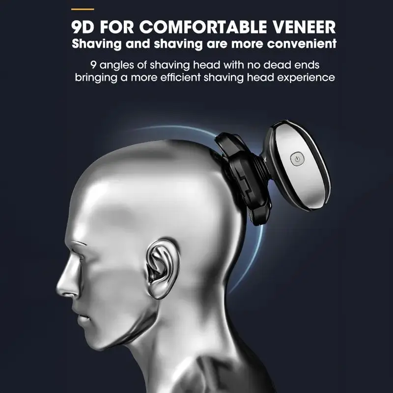 2024 New 6 in 1 Waterproof Grooming Kit  9 Heads Shaver USB Rechargeable Electric Shaver for Men  razor