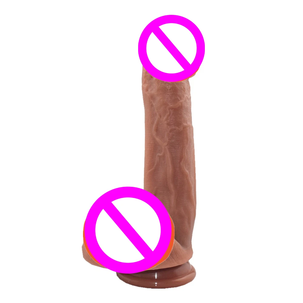 
New Arrival Nice Price Titan 8.5 inch two layers raised veins Realistic Dillo for Women Massage with Suction Cup 