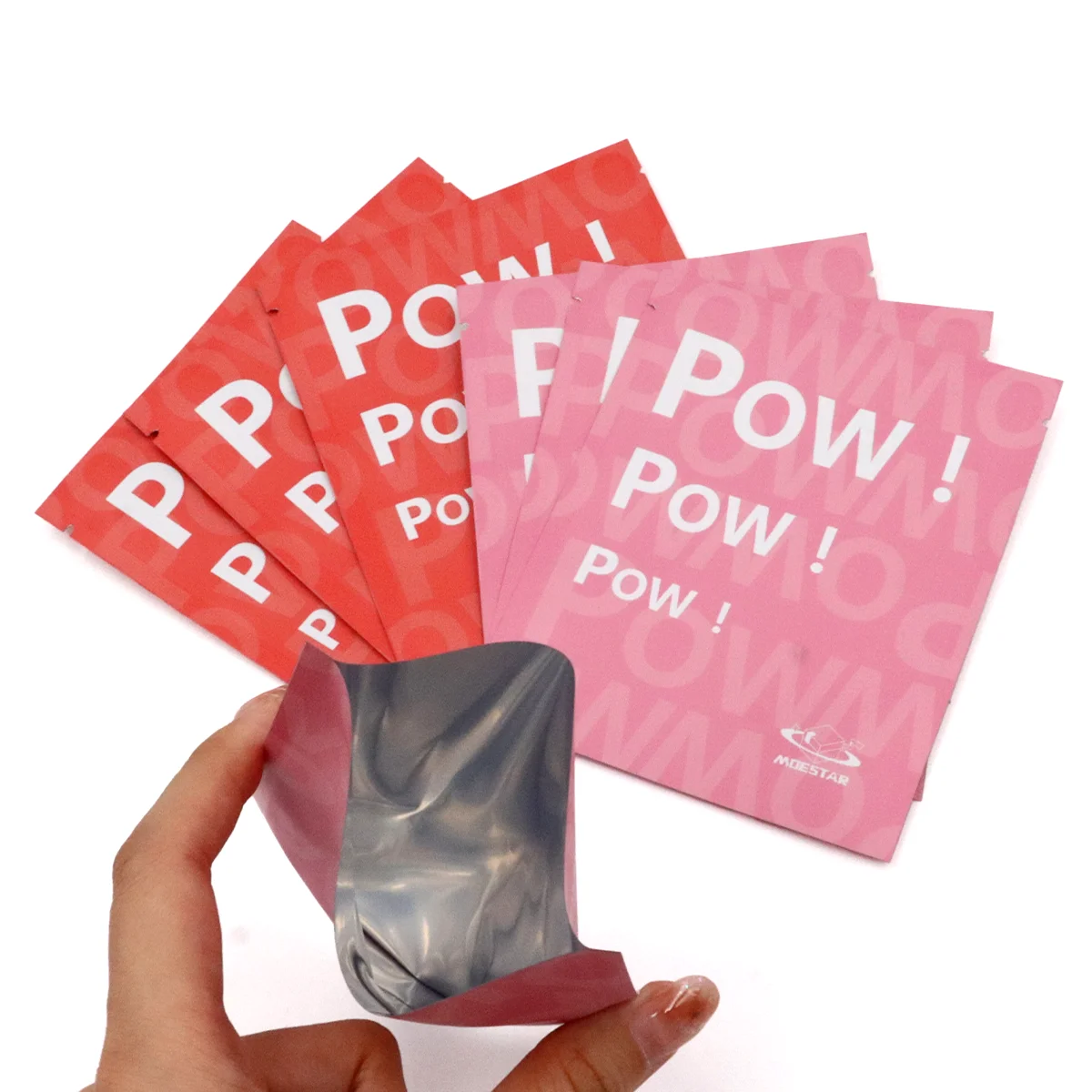 3-Sided Heat-Sealed Silver Aluminum Foil Vacuum Bag Open Top Food Storage Pouch with Zipper for Sugar and Other Foods