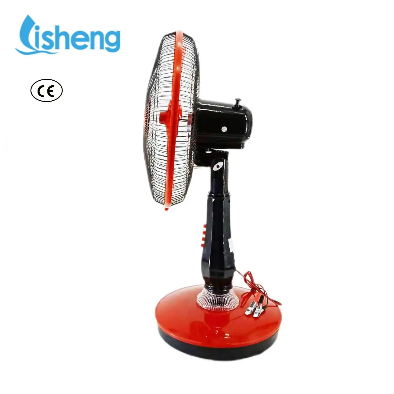 Factory direct delivery DC solar rechargeable table  fan 16 inch air cooling fan solar home outdoor portable fan