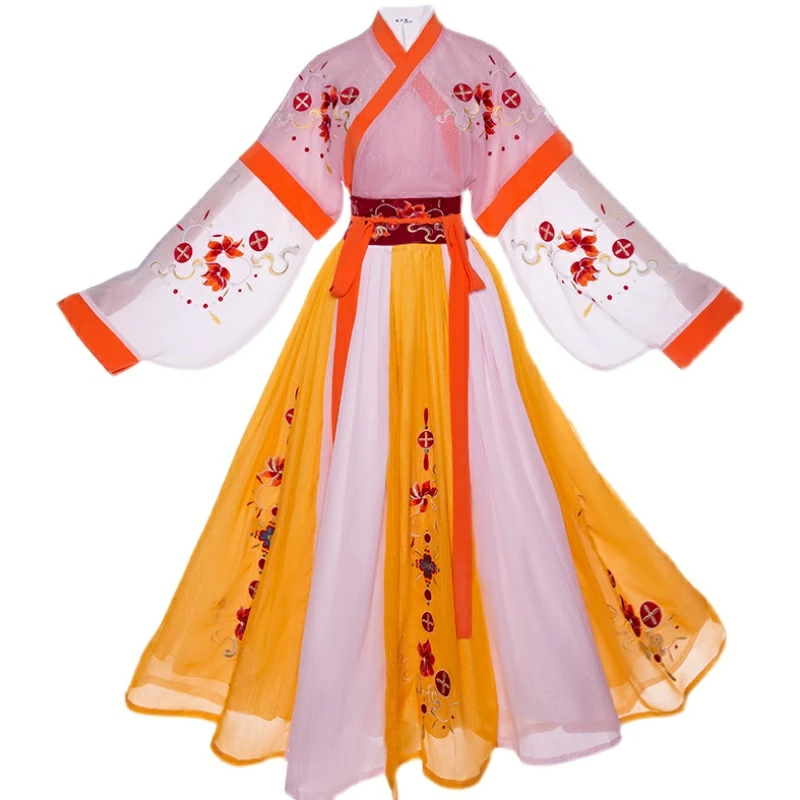 Chinese traditional costume hanfu Costume of ancient TV series Art photography Stage show Fairy clothing