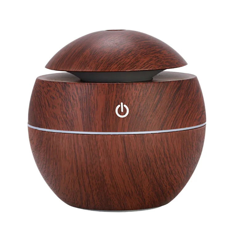 Vintage Style Mushroom Spray Humidifier Mute USB Air Humidifier Wood Grain Aromatherapy Mini Humidifier