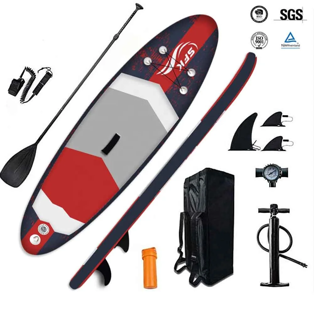 Surfking Touring Design 11 foot Double Layer Foldable Inflatable Stand Up Paddle Board SUP ISUP Surfing Windsurf Board