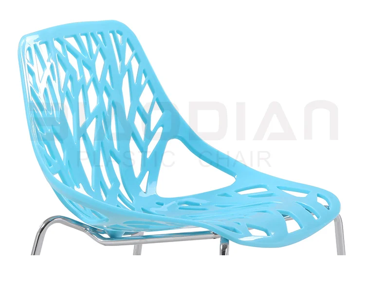 Modern Striking Birds Nest Side Metal Birch Dining Chairs for Restaurants and Coffee shop