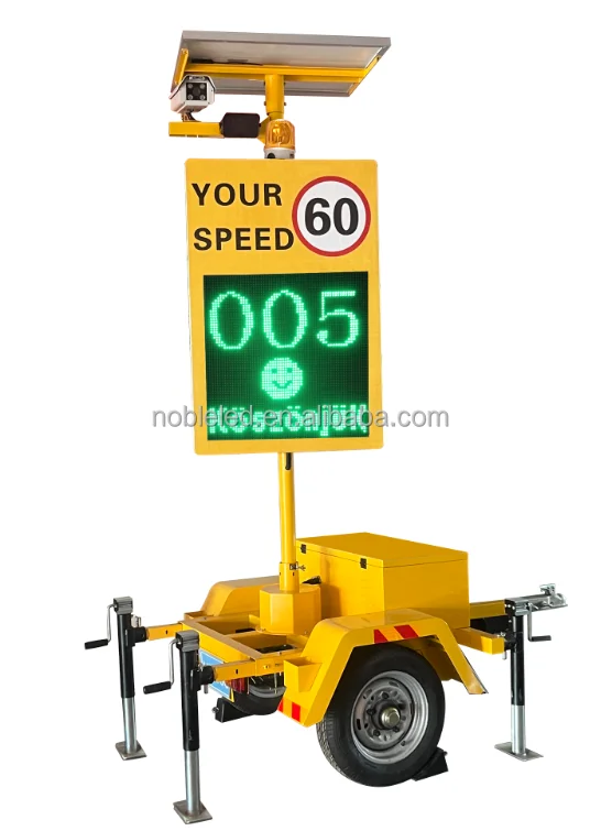 Solar Trailer High Precision Lpr Radar 4 Line Display Speed Limit Sign