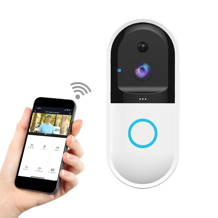 smart doorbells 720P HD security night vision ring chime two-way talk wifi wireless video door bell camera