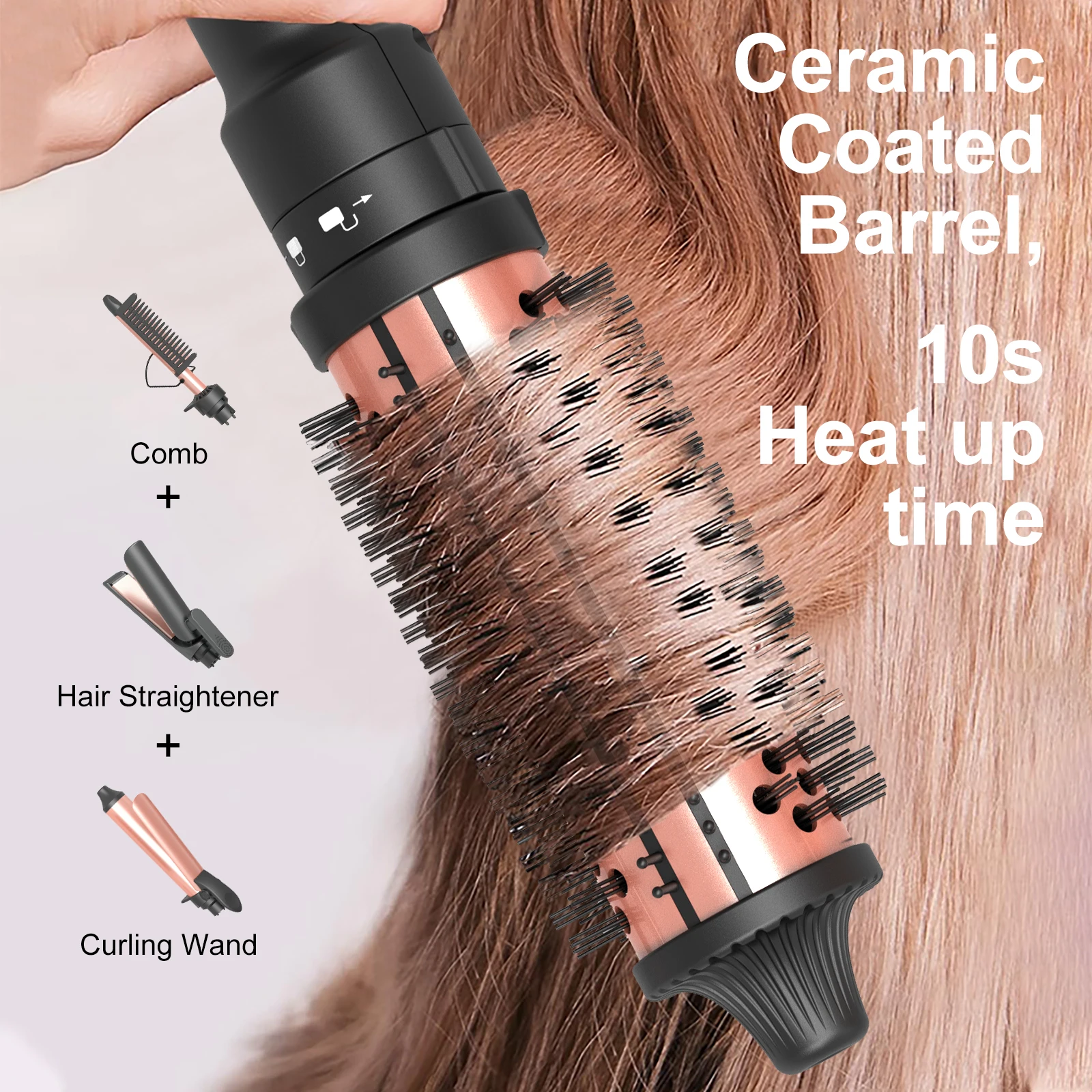 Interchangeable Styler 4 In 1 Hair Iron Curls Anti-Scalding Hair Curling Iron Professional Hair Styling Set