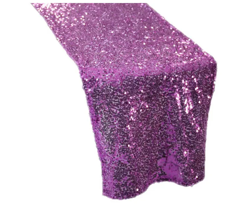 Luxury Polyester Glitter Metallic Extra Long Sequin Table Runner For Wedding Banquet Party