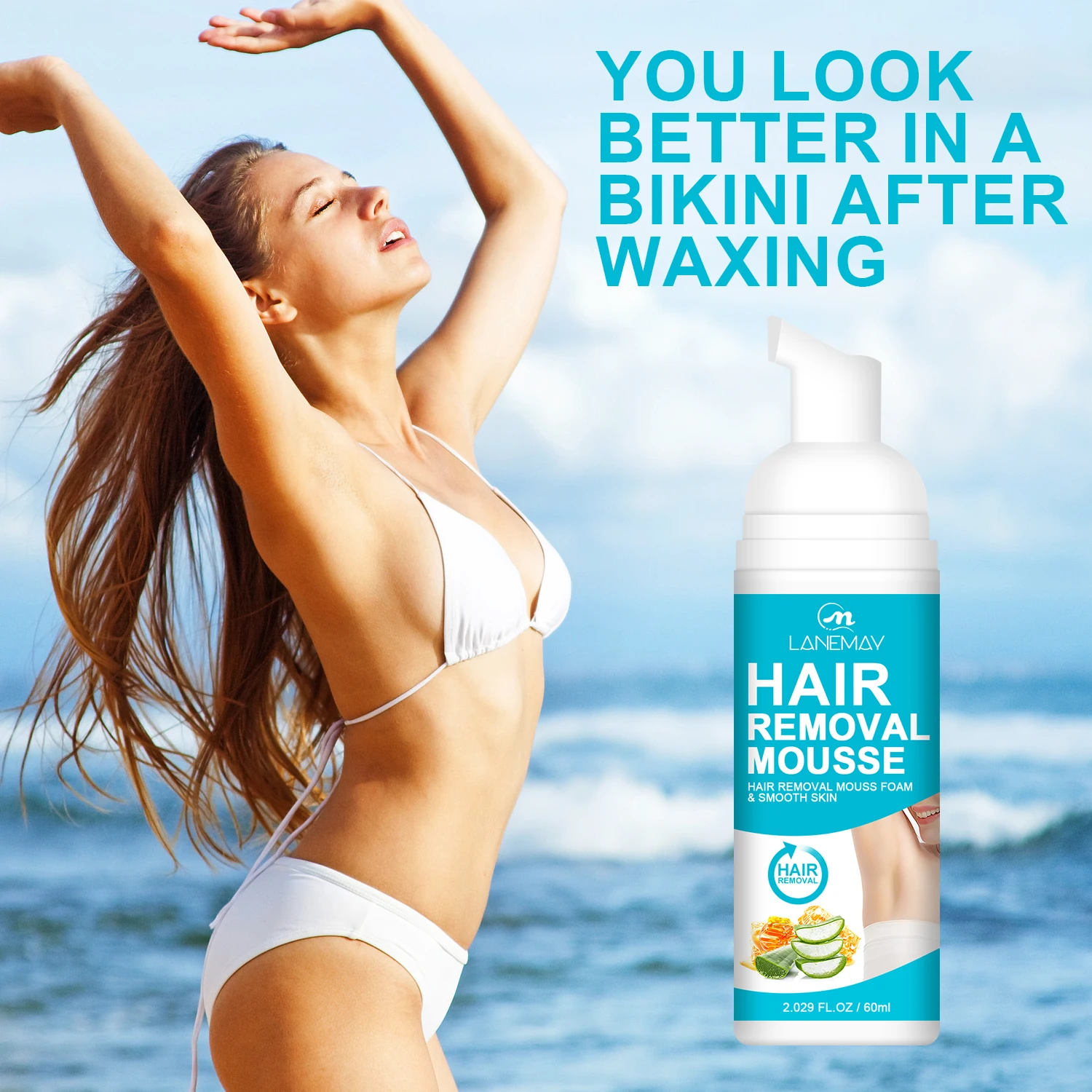 100% Natural Safe Gentle Efficiency Depilatory Hair Removal Spray Private Label Smooth Hair Removal Shaving Hair Removal