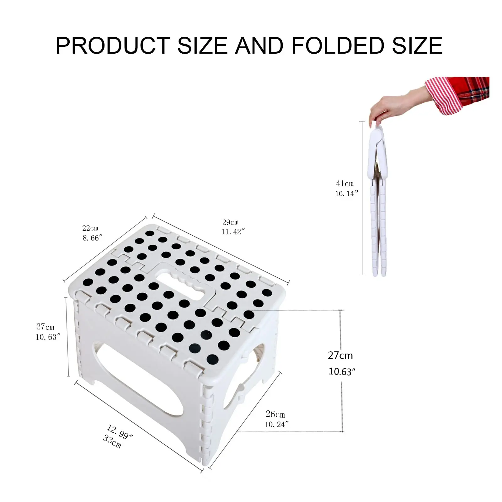 Hot Sale Folding Stepping Stool Collapsible Seating Foldable Plastic Adult Stool or Indoor & Outdoor Use