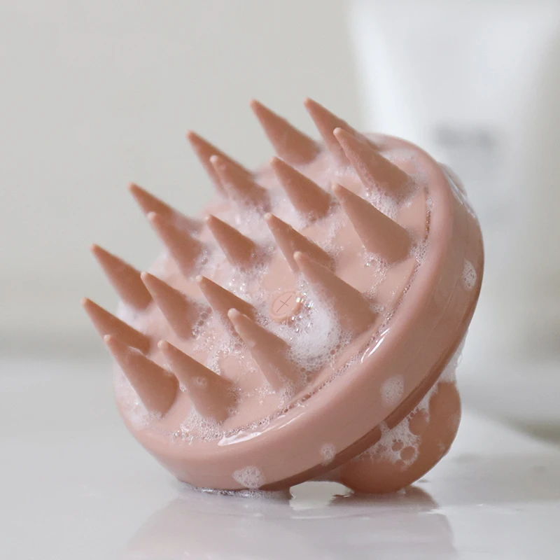 Scalp massager brush for hair growth silicone hair brush with logo customization shampoo brush for cleaning